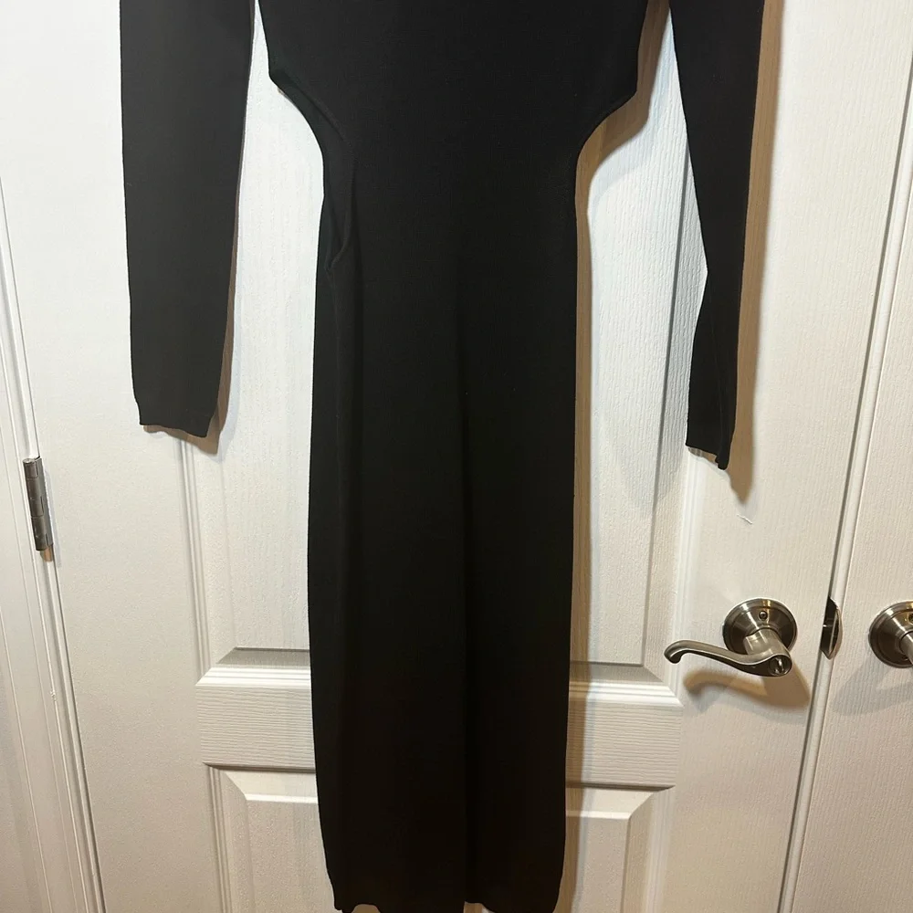 Lulu's Black Long Sleeve Sheath Dress with Cutout Details - Picture 10 of 16